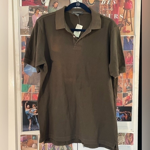 VINTAGE Men’s Banana Republic Olive Green Polo Size M - Picture 4 of 9